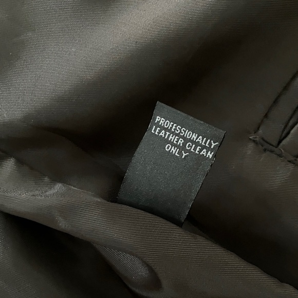 INC International Concepts Black Leather Blazer men’s size large - Picture 3 of 15